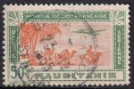 mauritanie - poste aerienne n 17  obliter - 1942 (abim)