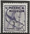SAINT PIERRE ET MIQUELON année 1938 TAXE  Y.T N°41 NEUF* cote 6€   