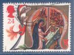 Grande-Bretagne N1575 Nol 1991 - Marie et Jsus dans la crche oblitr