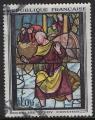 1377 - Vitrail de l'glise Sainte Foy  Conches - oblitr - anne 1963