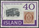 Islande 1973 Oblitr Used Centenaire du Timbre et Vhicule Postal Y&T IS 429 SU