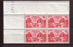 15) 1948 - TIMBRE N 818 - Bloc de 4 timbres sur coin de feuille.