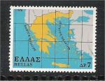 Greece - Scott 1285  map / carte