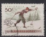 EUHU - P.A. - 1955 - Yvert n 182 - Ski de fond