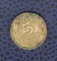 France 1987 Pice de Monnaie Coin 5 centimes Libert galit fraternit