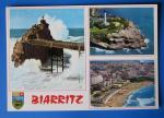 CP 64 Biarritz-Le Rocher de la Vierge le Phare la Grande Plage multivues(crite)