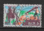 MALTE - 1981 - Yt n 626 - Ob - Construction navale en bois