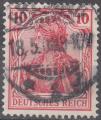 Allemagne - REICH - 1905/11 - Yt n 84 - Ob - Germania 10p rouge