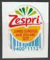 Etiquette de fruit - Kiwi Zespri Jumbo Sungold, Nouvelle-Zlande