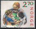 Norvge 1987 Oblitr Used prparatifs de Nol enfants avec leur chien SU