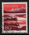 Suisse 1991; Y&T n 1388; 80c, Paysage de montagne, lac de Mosola