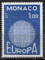 Monaco 1970; Y&T n 821; 1,00F, Europa, bleu