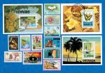 Grenade:  petit lot de timbres divers de Grenade