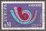 andorre franais - n 226  obliter - 1973