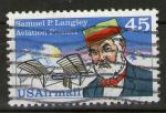 **  ETATS - UNIS   45 c  1988  YT-PA112  " Samuel P. Langley "  (o)  **