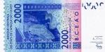 Afrique De l'Ouest Burkina Faso 2003 billet 2000 francs pick 316a neuf UNC