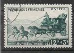 1952 FRANCE 919 oblitr, cachet rond, journe timbre