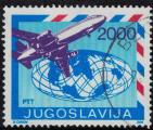 Yougoslavie 1988 Oblitr Used Avion McDonnell Douglas DC-10 Globe Terrestre SU