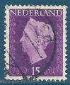 Pays-Bas N471 Wilhelmine 15c violet oblitr