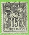 Francia 1876-78.- Paz y Comercio. Y&T 77. Scott 80. Michel 61II.