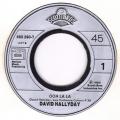 SP 45 RPM (7")  David Hallyday  "  Ooh la la  "