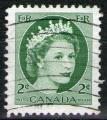 **   CANADA    2 c  1962  YT-268b  " reine Elizabeth II "  (o)   **