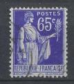FRANCE - 1937/39 - Yt n 365 - Ob - Paix 0,65c outremer