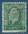 Canada N161 George V 1c vert oblitr