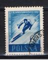 Pologne / 1957 / Skieur / YT n 889 oblitr