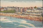 Carte postale Biarritz , Hotel Victoria, Plage et Casino  , Ancienne Colorise 