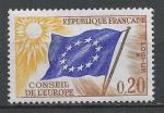 FRANCE - 1963/71 - Yt SERVICE n 27 - N* - Conseil de l'Europe 0,20c