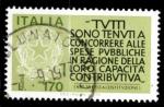 Italie Yvert N1298 Oblitr 1977 paiement impots