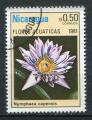 Timbre du NICARAGUA 1981  Obl  N 1155  Y&T  Fleurs Aquatiques
