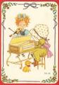 Little Doll - Enfants jouant du piano et du violon - Carte écrite BE