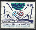 France 1994; Y&T n 2883; 4,30F Tunnel sous la Manche, train