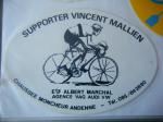 SUPPORTER VINCENT MALLIEN VAG AUDI VW Autocollant VELO SPORT Cyclisme 
