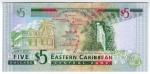 **   ** EAST CARABES (St Vincent) 5 dollars 2003 p-42 V UNC **