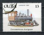 Timbre  CUBA   1980  Obl  N  2220    Y&T  Trains Locomotive