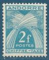 Andorre franais Taxe N26 Chiffre-taxe 2F neuf sans gomme