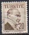 TURQUIE N° 1397 o Y&T 1957-1958 Portrait d'Atatürk