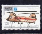 Timbre oblitr du Kampucha n 763 Hlicoptre KA5923