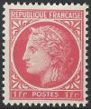 FRANCE - 1945 - Yt n 676 - N** - Crs de Mazelin 1F rouge