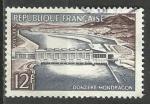 France 1956; Y&T n 1078; 12F, barrage de Donzre-Mondragon