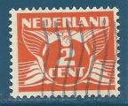 Pays-Bas N134A Chiffre 2c rouge-orange oblitr