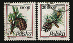 Pologne 1993 - YT 3252-3253 - oblitr - sapins
