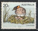 Australie 1978; Y&T n 637; 20c, oiseau, Grbe castagneux