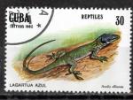 Cuba 1982; Y&T n  2373;  30c Faune, reptile, lzard