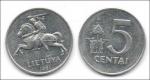 Lituanie/Lithunia 1991 - 5 centai, peu circule et trs propre