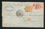 Rare lettre de Bordeaux pour Port Louis ( Ile Maurice 1871 ) avec les n° 38 & 49