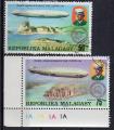 MADAGASCAR N 581 et 582 o Y&T 1976 75 e Anniversaire des Zepplins